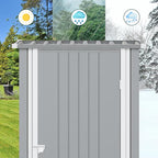 Greesum 3x3FT Outdoor Storage Shed, Small Metal Storaged Sheds with Lockable Doors, Sheds & Outdoor Storage for Backyard, Pool and Garden, Gray - Image 5