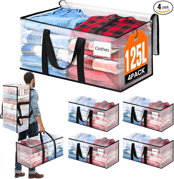 BlissTotes 4-Pack Large Moving Bags by BlissTotes