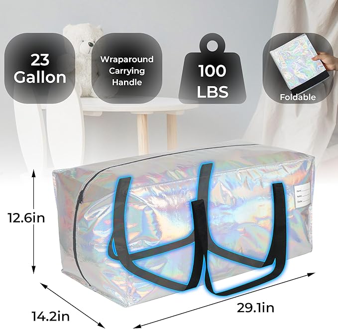8 Pack Extra Heavy Duty Large Moving Bags - Image 2