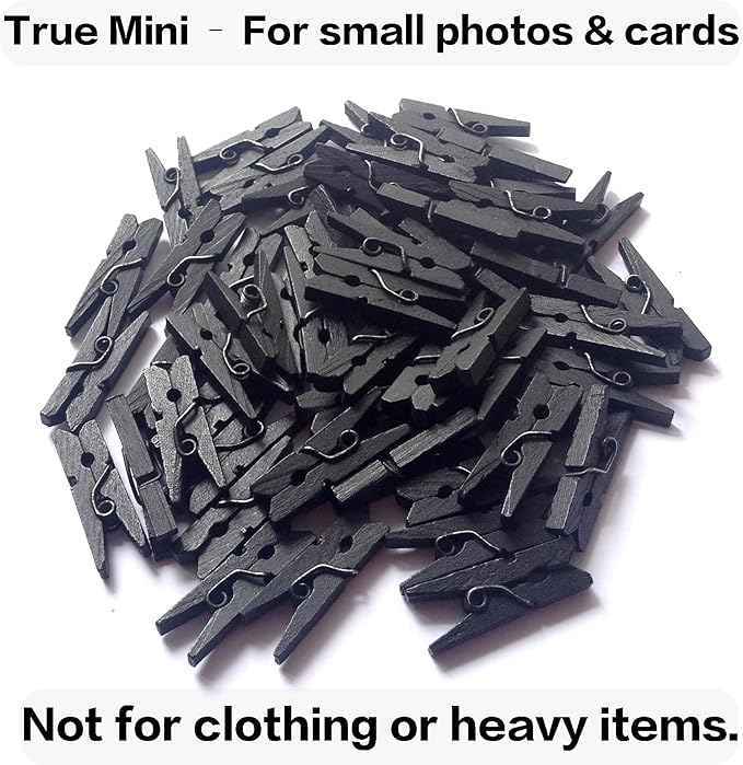 LWR CRAFTS Wooden Mini Clothespins 100 Per Pack 1" 2.5cm - Image 5
