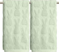 Artoid Mode 2 Pcs Light Green 3D Rabbit Jacquard Easter Hand Towels by ArtoidMode
