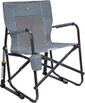 GCI Outdoor Freestyle Rocker Camping Chair | Portable Folding Rocking Chair with Solid, Durable Armrests, Drink Holder & Comfortable Backrest — Grey by GCIOUTDOOR
