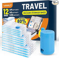 Vacuum Storage Bags for Travel, 12 Pack Vacuum Seal Bags by WANALIT