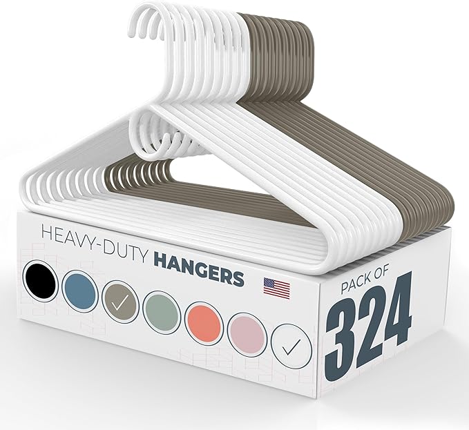 Neaties Heavy Duty Clothes Hangers 100+ Pack – Made in The USA – 8lb Capacity by NeatiesHangers