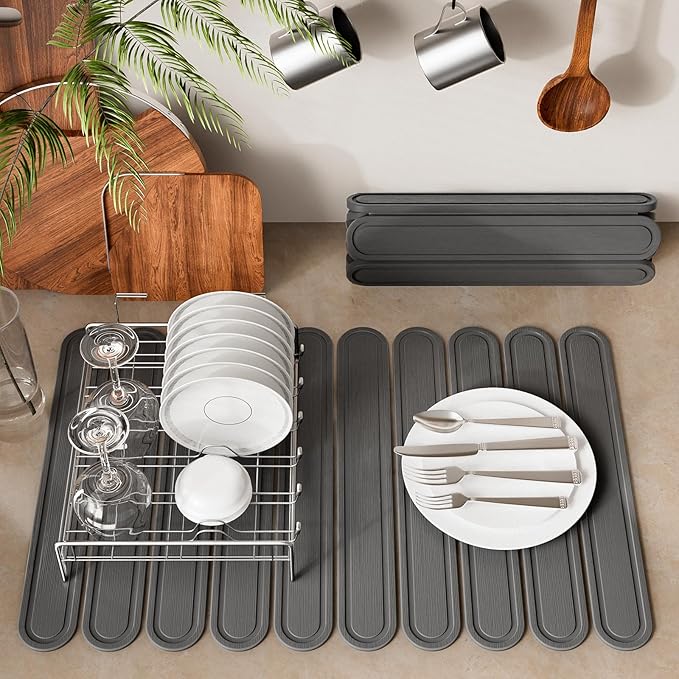 Stone Dish Drying Mat for Kitchen Counter, Quick Dry Stone Mat Kitchen for by IMGROSE