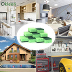 Green Multi Use Scrub Sponge. Made in Europe. 9 Pack, 4.3x2.8x1.4 inches. - Image 6