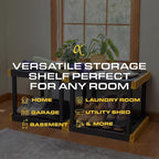 BLACK & YELLOW 5-Tier Heavy Duty Plastic Storage Shelving Unit, 5 Shelves Support up to 100lb/shelf, Organization and Storage, Weather-Resistant Design, Easy Assembly, American Made (72H x 24W x 20D) - Image 5