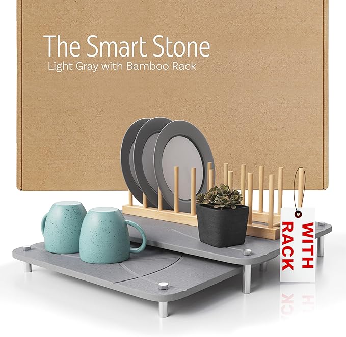 Nested Dish Drying Stone Mat by FEDBB
