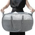 pop-up laundry basket，with Durable Handles collapsible Mesh laundry Hamper by BENJUN