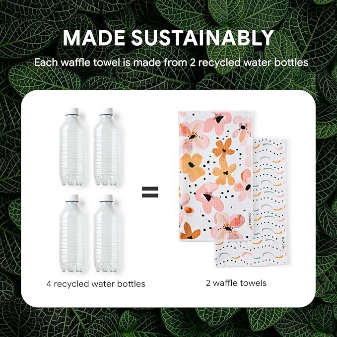 RECYCO Waffle Kitchen Towel Set of 2 - Image 5