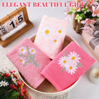 Daisy Floral Hand Towels Farmhouse Pink Daisy Bathroom Decor 14x29 Inch - Image 6