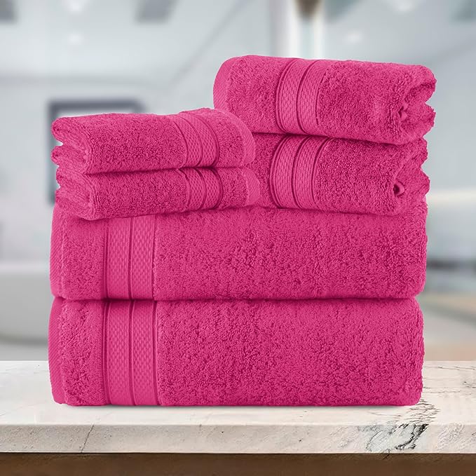 Elegant Comfort Luxury 6-Piece Towel Set, Premium Soft 100% Turkish Cotton - Image 7