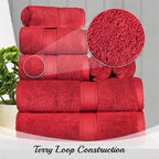 SUPERIOR Egyptian Cotton Pile 8 Piece Towel Set, Includes 2 Bath, 2 Hand - Image 9