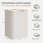 STORAGE MANIAC 3-Pack Large Laundry Hamper, 100L Collapsible Laundry Basket - Image 4