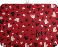 Valentines Day Dish Drying Mat Red Black Love Heart Valentine Kitchen Dish by farg