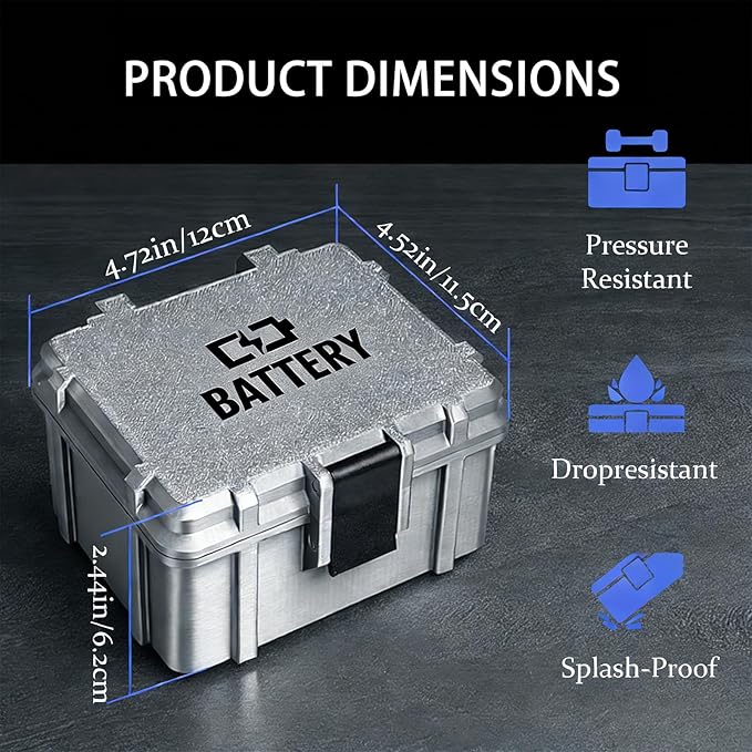 Battery Storage Case for 12 AA and 18 AAA Battery, 3D Printing PETG Waterproof - Image 7