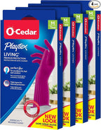 O-Cedar Playtex Gloves Living Reuseable Rubber Cleaning Gloves, Premium by Playtex