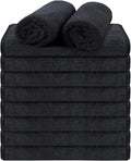 Black Salon Towels, Super Soft and Absorbent Microfiber Hair Towel by Puomue