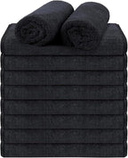 Black Salon Towels, Super Soft and Absorbent Microfiber Hair Towel by Puomue
