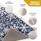 Dark Blue Winter Dish Drying Mat - Image 4