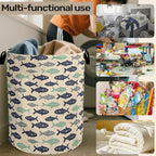 Cute Japanese-Style Fish Foldable Laundry Hamper - Image 6