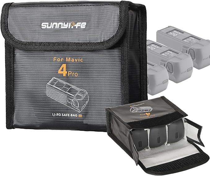 Fireproof Battery Safe Bag for DJI Mavic 4 Pro Accessories, Drone Mavic 4 Pro by Sinyutia