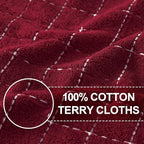 Homaxy 100% Cotton Terry Kitchen Towels, Checkered Designed, Soft and Super - Image 2
