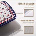 4th of July Dish Drying Mats for Kitchen Counter Patriotic Independence Day - Image 3