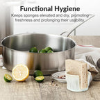 Elevated Lifestyle Ceramic Sponge Holder – Sink Caddy Organizer, Decorative - Image 6