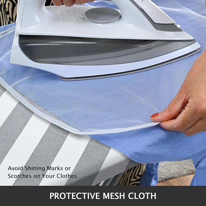 SheeChung 12.5 x 32 Inch Small Ironing Board Cover and Pad, Cotton Cover & - Image 7