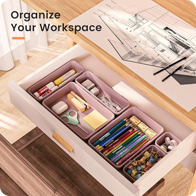【】 【】 Purple Drawer Organizer, Makeup organizer, 【Holds 177 - Image 5