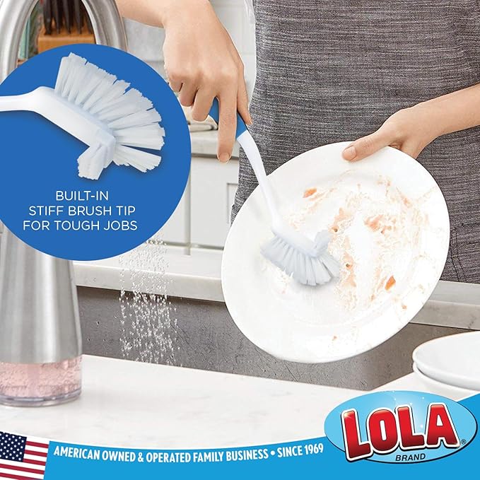 LOLA Pro Utility All Purpose Kitchen Cleaning Brush, 4 Pack, Durable Bristles - Image 3