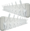 WEBI Coat Rack Wall Mounted, 38 9/16" Long, 10 Triple Hooks, Wood Coat Hooks by WEBI