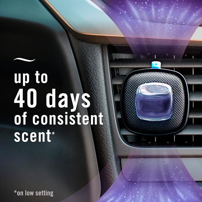 Febreze AUTO Air Freshener, Odor-Fighting Automotive Vent Clip, Lush Scent - Image 5