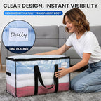 TAILI Extra Large Moving Bags, 8 Pack Clear Heavy Duty Totes - Image 5