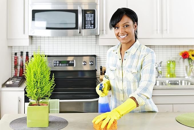Soft Scrub Yellow Reusable Latex Household Glove - Image 4