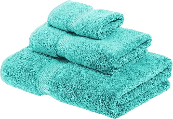 SUPERIOR Solid Egyptian Cotton Towel Set, Hand Towel 20” x 30”, Bath Towel 30” - Image 2