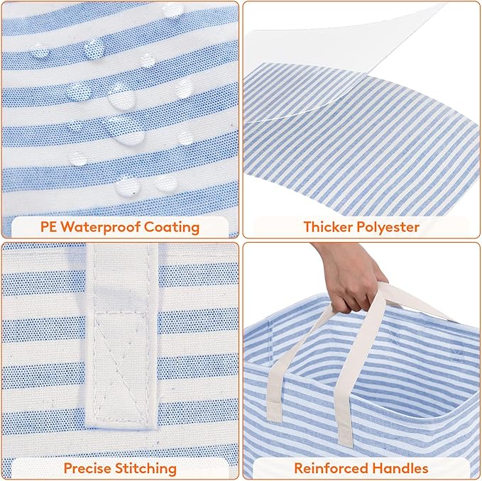 Lifewit 3 Pack Laundry Hamper Large Collapsible Laundry Baskets, Freestanding - Image 6