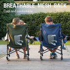 Portal Outdoor Rocking Chair Camping Folding Portable Rocker with Cup Holder Side Pocket Carry Bag, Support 350LBS (Mesh Green), 2 Pack - Image 5