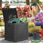 EasyUp 30 Gallon Resin Deck Box, Patio Outdoor Deck Box for Furniture, Garden Tools and Tools Storage, Waterproof Outside Storage Boxes(Black) - Image 6