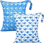Shappy 2 Pcs Large Travel Laundry Bag Washable Waterproof Wet Dry Large Dirty by Shappy