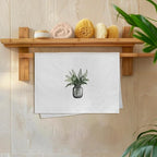 Sage Green Eucalyptus Kitchen Towels Set of 2, Sage Green Bathroom Decor - Image 6