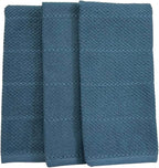 Serafina Home Teal Dark Blue Kitchen Dish Hand Towels 100% Cotton Cloth Soft - Image 7