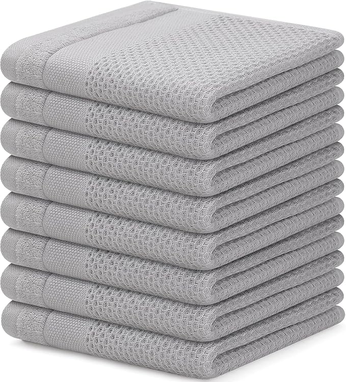Homaxy 100% Cotton Dish Cloths, 8 Pack by Homaxy