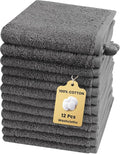 SEMAXE 100% Cotton Washcloths 12-Pack, 13 × 13 Inch Soft Luxury Face Towels – by SEMAXE