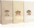 3 Pcs Mini Baby Highland Cow Hand Towels by FuWeave