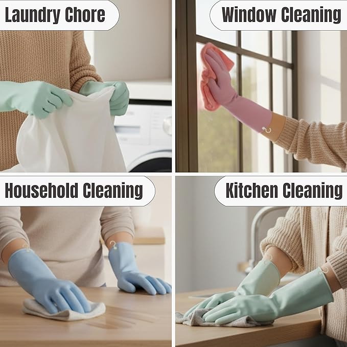 IMARU 3 Pairs Dishwashing Gloves - Image 8