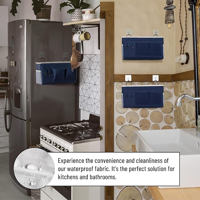 2pcs Large Wall Hanging Storage Bag, Door Closet Linen Fabric Pockets Organizer - Image 6