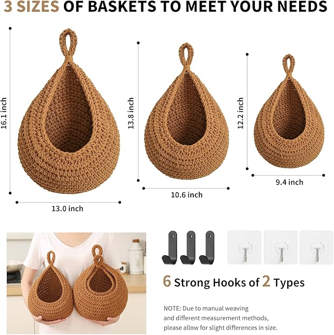 Boho Wall Hanging Fruit Baskets - Image 4