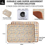2 Pack Printed Dish Drying Mats - Image 2